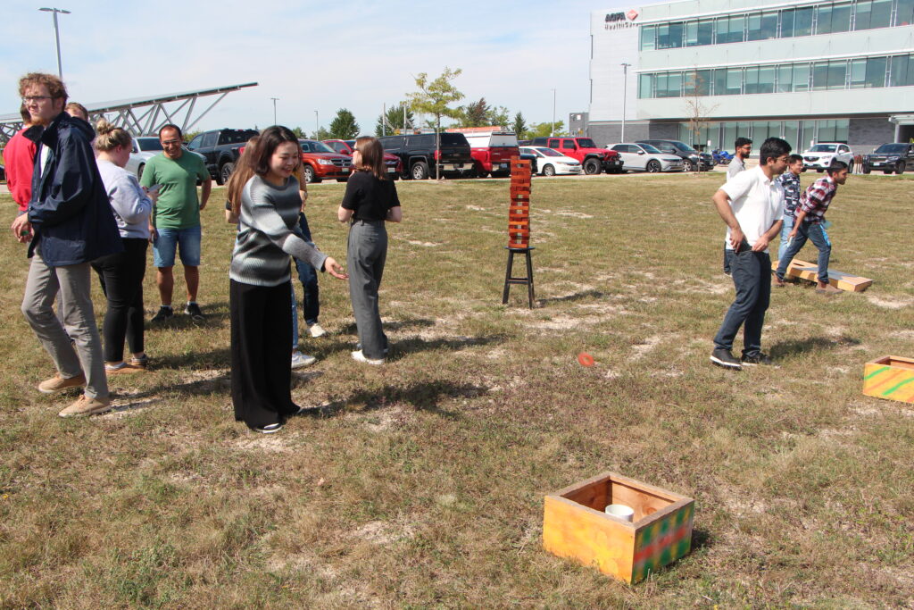 Tenants Enjoying Games at the Cora Tenant Appreciation BBQ